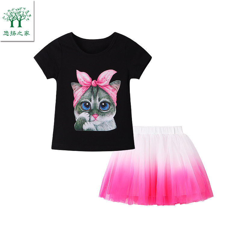 2021新款女宝宝套装一3二4三5四6岁女童短袖裙子婴儿夏装童装儿童