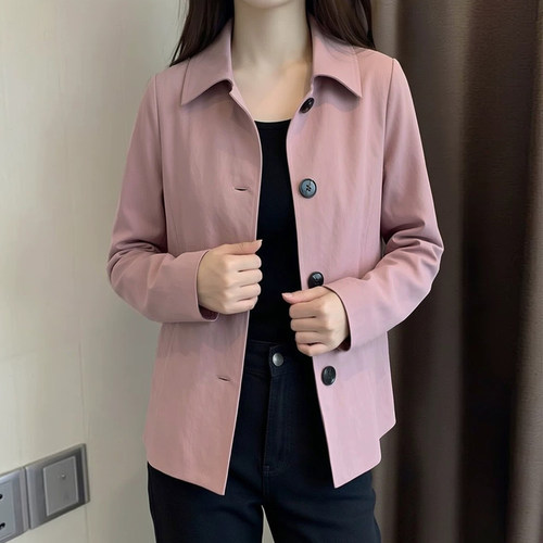 秋季小香风短款通勤工装风衣女