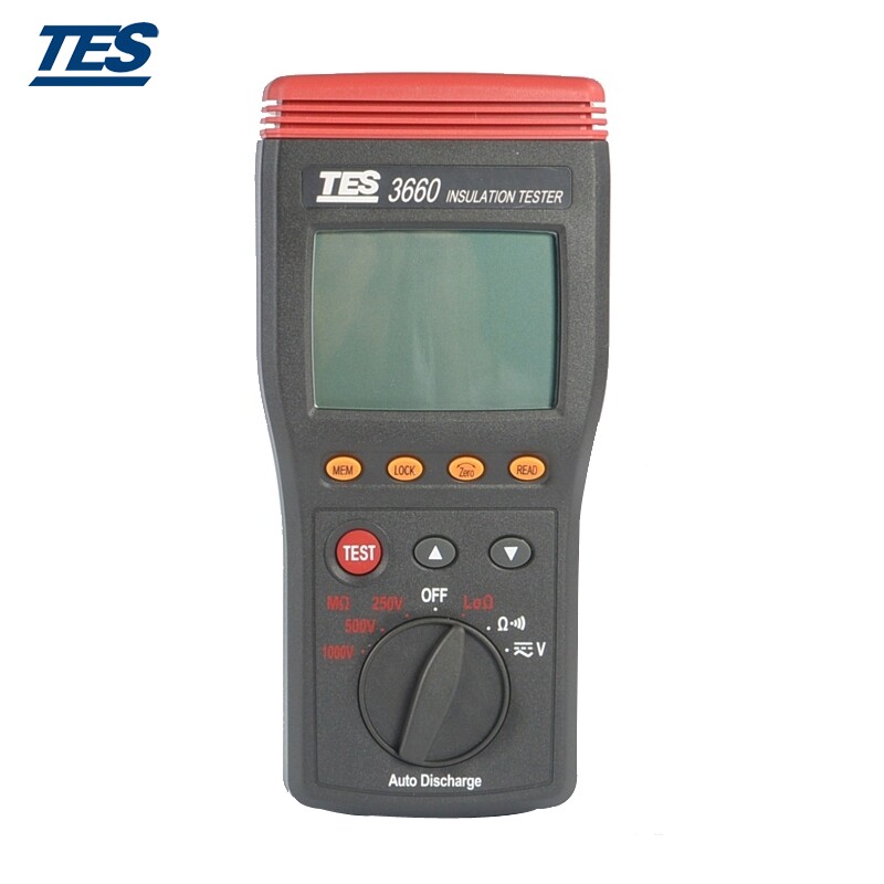 台湾泰仕TES-3660绝缘测试仪 自动换档绝缘电阻表 手持兆欧测试仪