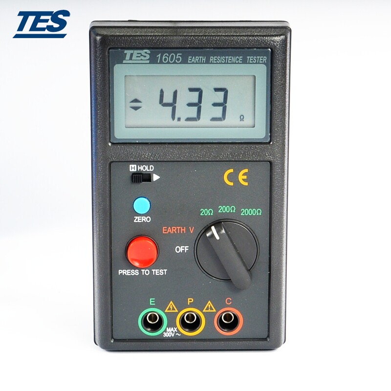 TES-1605 数字接地电阻计 接地电阻测试仪 防雷防静电接地测试仪