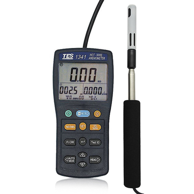 台湾泰仕TES-1341N热线 线式风速计可携式手持热球式风速仪高精度