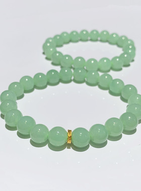 天然缅甸翡翠A货果绿手串