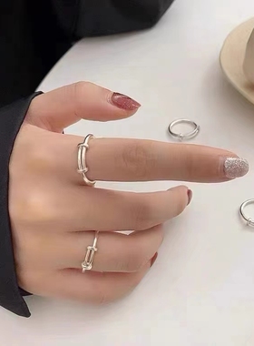 光面光圈戒指足银s990日韩简约女