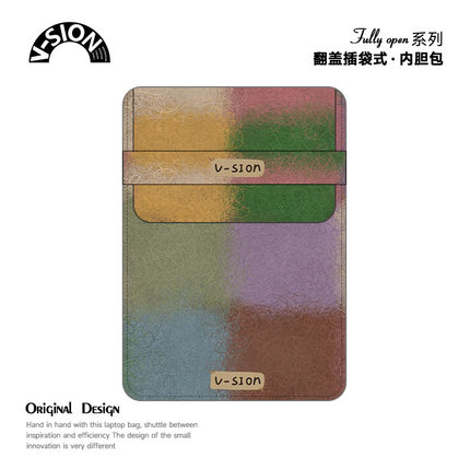 V-SION朦胧五彩笔记本电脑包适用于华为matebook14寸保护套联想小新pro16苹果macbook15.6竖版平板内胆包12寸