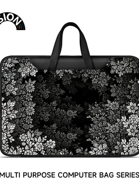 V-SION黑色百搭笔记本重磅电脑包适用于苹果macbook15点6寸手提包小新air13华为matebook联想女14内胆包