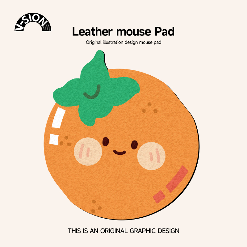 VISION创意橙子异型皮革鼠标垫
