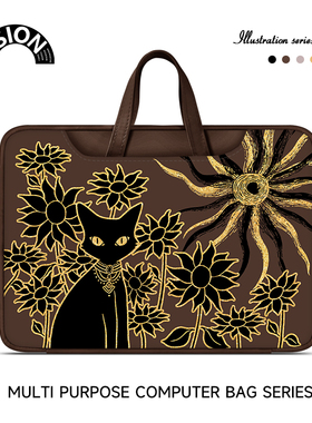 唯鑫V-SION太阳花猫咪笔记本重磅电脑包适用于苹果macbook15点6寸手提包小新华为matebook联想女14内胆包