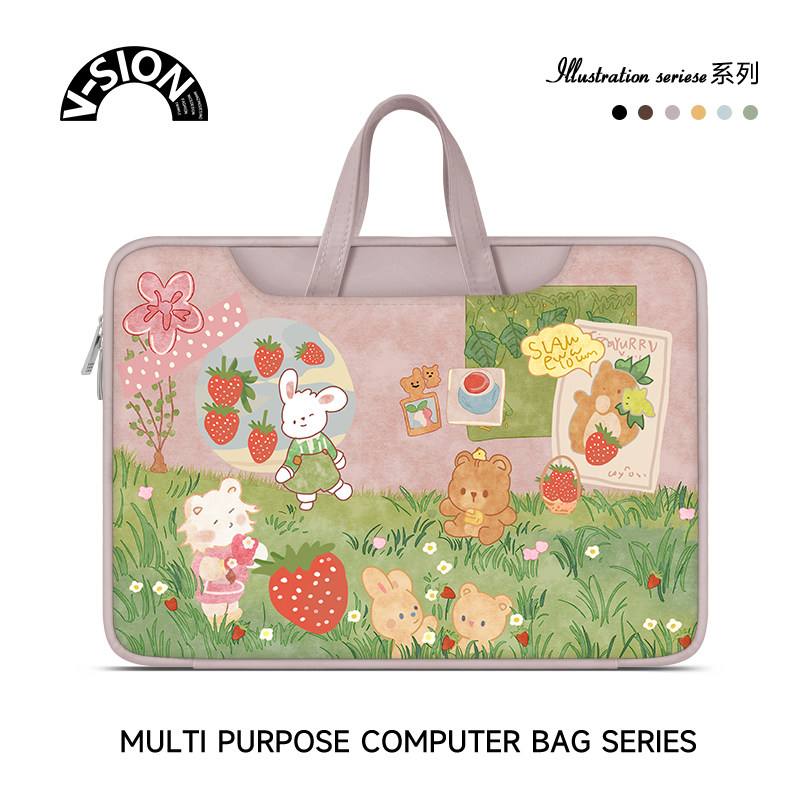 唯鑫V-SION乐园动物笔记本重磅电脑包适用于苹果macbook15点6寸手提包小新华为matebook联想女14内胆包