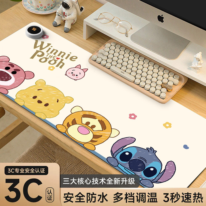 加热鼠标垫超大发热暖桌垫