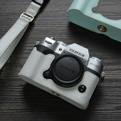 适用富士XT50相机套xt30iii xt30半套底座X100VIx100v皮套斜纹xt5