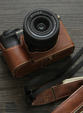 适用索尼A6400保护套A7M4A7R5ZVE10m2皮套A7c2底座zv1fzv1m2A6700