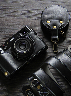 适用富士X100VI相机套XT30III/x100v真皮底座X100F保护皮套XT50