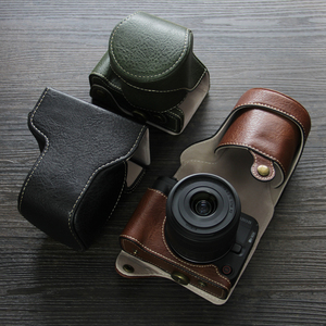 适用佳能EOS R50相机保护套r100单肩r50v相机皮套斜挎包荔枝纹