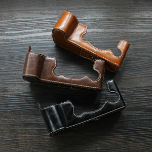 适用Fujifilm/富士X-H1相机包 xh1半套底座 复古皮套手柄