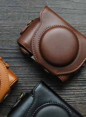 适用索尼DSC-HX90V相机包单肩hx80复古皮套hx90保护套wx500摄影包