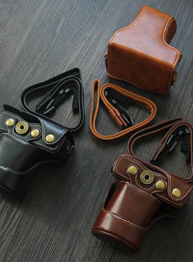 适用佳能EOS M100相机皮套M10/m2/M微单包单肩复古m200保护套