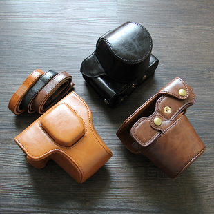 适用富士X T100相机包单肩xt200保护套斜挎xt100微单皮套底座