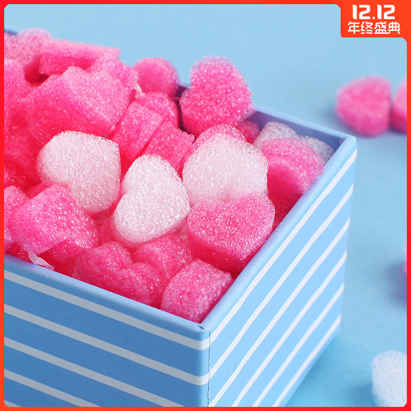 Pink Mini Heart Love Beads Foam Strip Slime Gift Box Fluffy