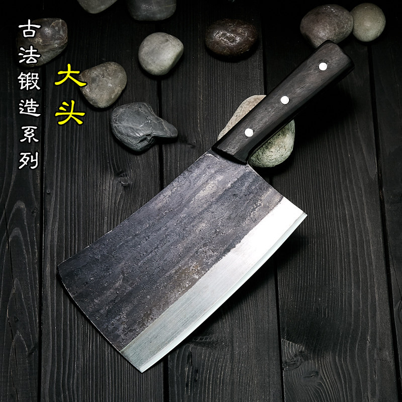 手工锻打锰钢加厚商用户撒剁骨刀图片