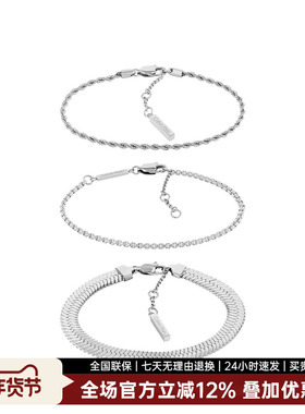 新品上新CalvinKlein正品CK时尚嘻哈潮流男款女士金属手链手镯