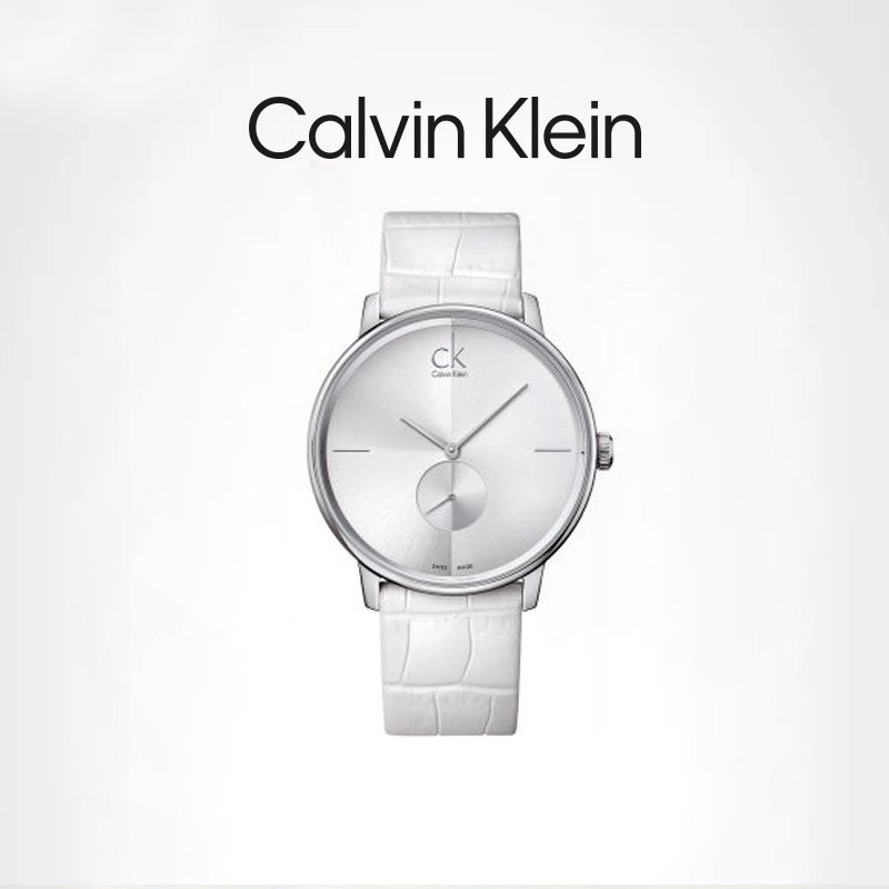 Calvin Klein【清仓款】CK潮流男女士石英表皮带镶真钻款昼夜系列