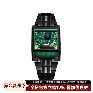 宝路华官方正品 石英小众腕表官方98C140 液晶方形手表男表联名款