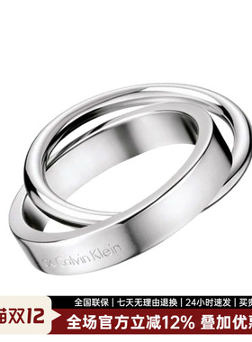 Calvin Klein【清仓款】专柜正品双环系列ck饰品情侣个性女ck戒指