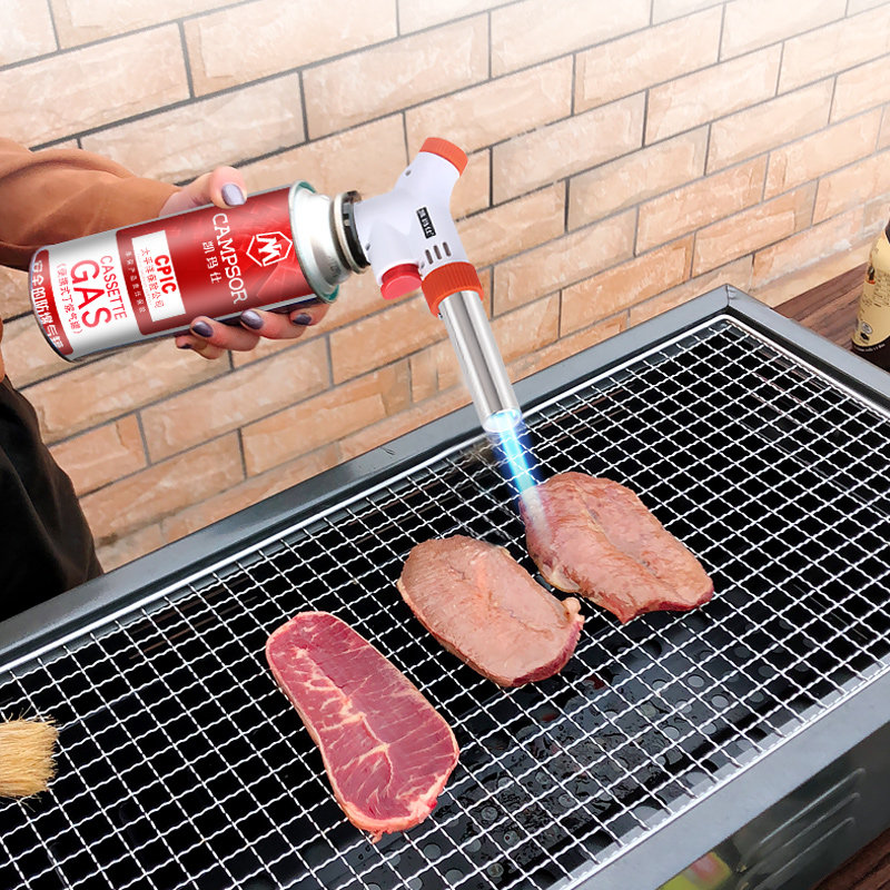 卡式气喷火枪烧肉喷枪头烧猪毛燃气点火器枪喷火烤枪烘焙家用气罐