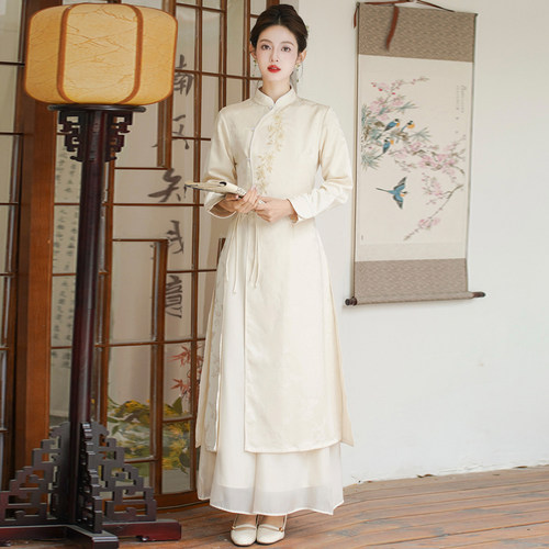 茶艺师服装养生馆采耳工作服