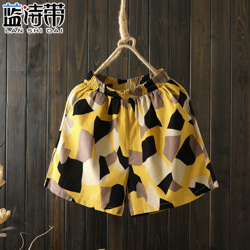 Paige Casual shorts 2019 new pattern Elastic printing Easy Exorcism Korean Edition Show thin Broad leg Hot pantsin the Women's clothing/Boutique , Costume/National costume/Stage costumes , Costume/Chinese clothing , Pants  category - from Buy2taobao.com to provide professional Taobao agent buy service