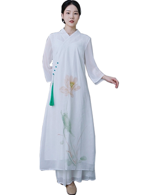 中国风旗袍中式禅意茶服女装