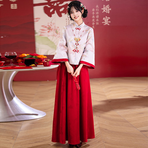 新中式国风订婚服套装