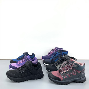 啊圆诚品出口英国全地形户外男女童防水登山鞋防滑耐磨亲子徒步鞋