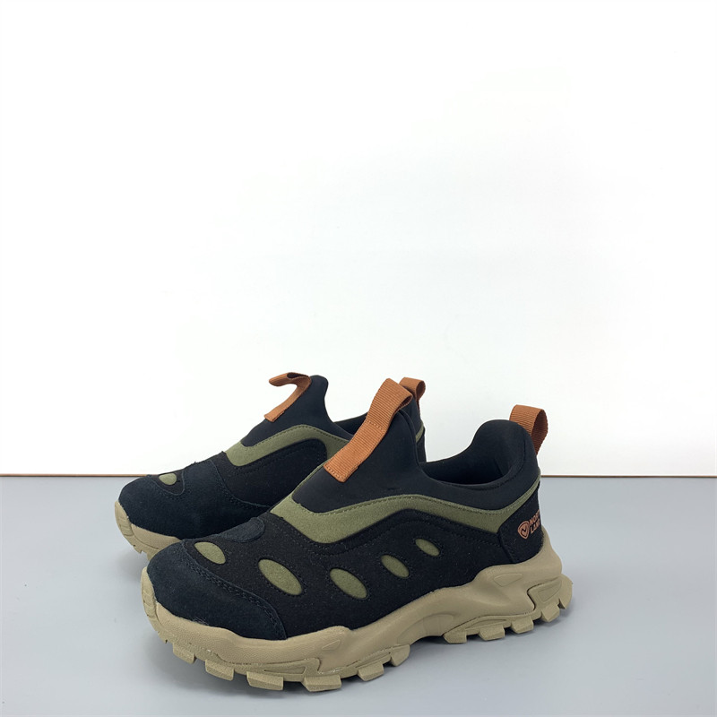 啊圆唱诚品撤柜秋冬季男女童翻毛皮低帮户外徒步鞋带钢爪登山鞋