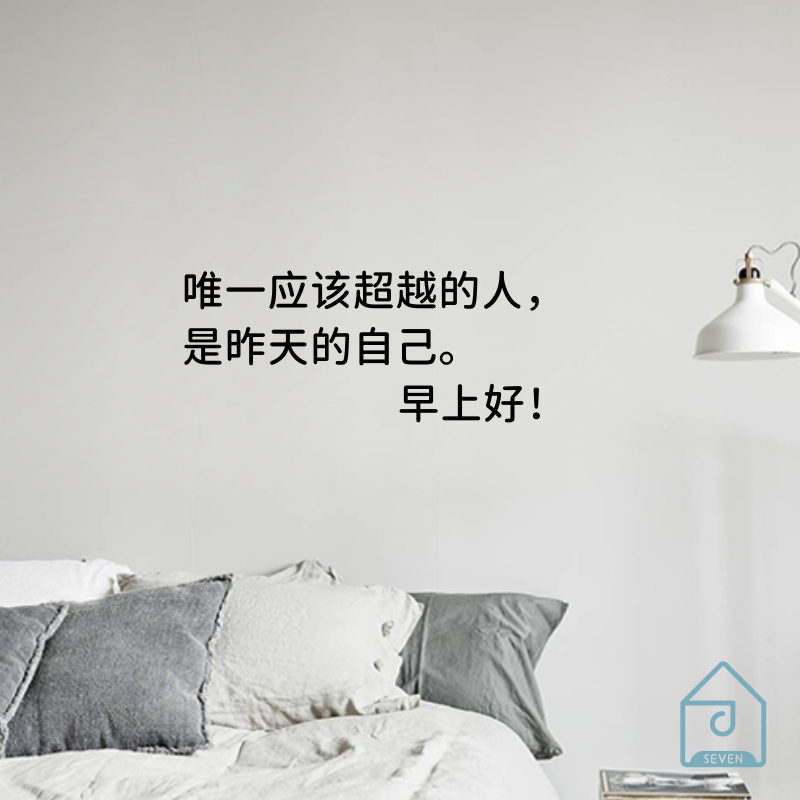 励志文字墙贴学生宿舍房间书桌墙面装饰考研激励学习贴纸镜子装饰