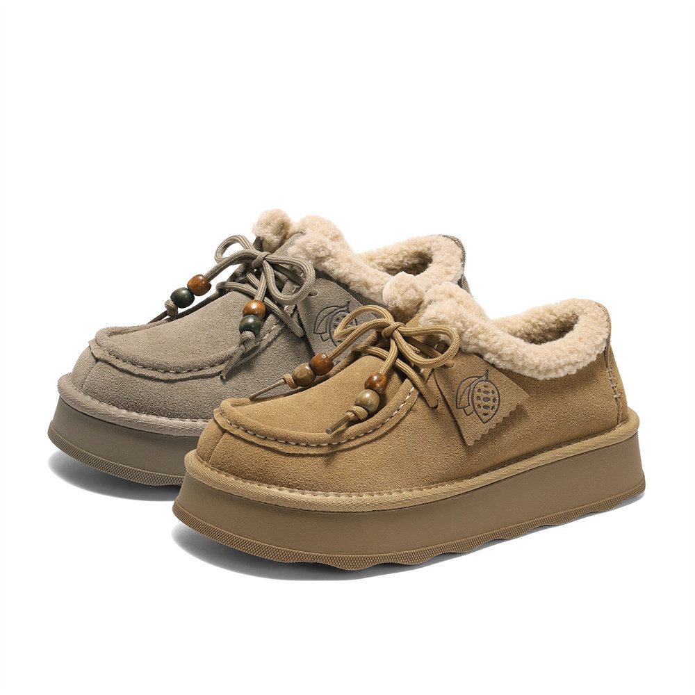 森达面包工坊牛皮毛毛鞋女25冬季舒适保暖可可厚底棉鞋女ZTI48DM5,女鞋,时尚雪地靴,淘宝优惠券,粉丝福利购,淘宝优惠卷