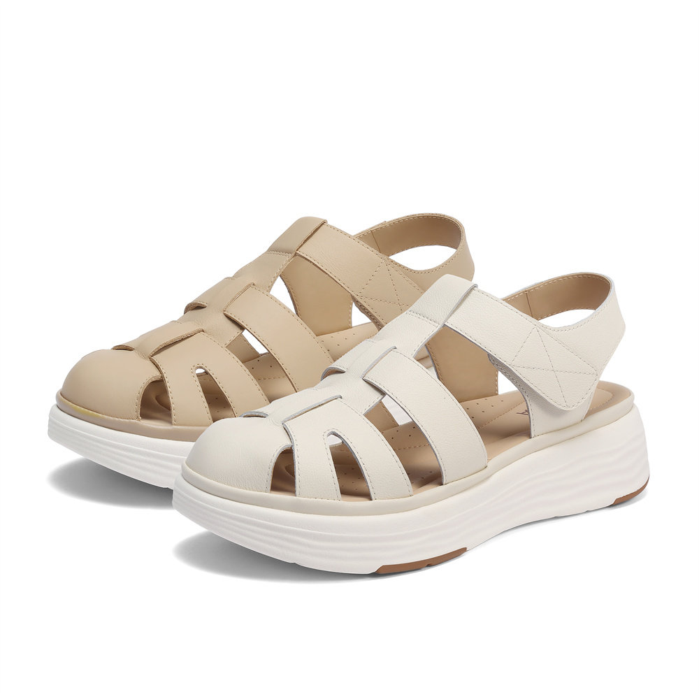 森达罗马凉鞋女款2025夏新商场同款舒软厚底休闲猪笼鞋4ROD1BL5,女鞋,罗马凉鞋,淘宝优惠券,粉丝福利购,淘宝优惠卷