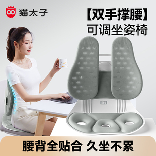 猫太子护腰坐垫久坐神器腰靠腰部支撑靠垫靠背座椅腰枕腰托办公室