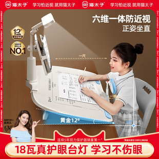 猫太子12°坐姿卫士写字姿势矫正器儿童小学生学习抬头纠正防低头近视驼背护眼书桌支架神器