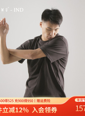 柏屋赵磊IND现代舞短袖训练T恤纯棉男女宽松练功服上衣121120056