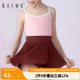 柏屋儿童舞蹈裙女童芭蕾服前交叉短纱裙半身裙子124243059