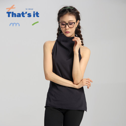 周丽君联名系列That's it&BAIWU堆堆领无袖上衣练功服ZLJ24581004