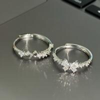 Sweetheart Princess Bow Ring, a niche design for women on Instagram, exudes a sense of sophistication. Adjustable opening index finger ring, a pair of best friend rings thumbnail 4