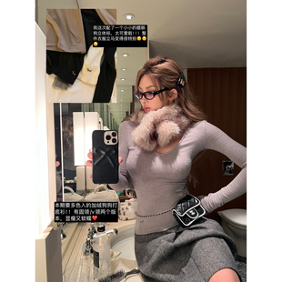 Lin 加绒羊毛针织打底衫 雾光美肌 m万能搭 ski Xinlei