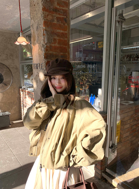 Xinlei Lin“高智Barnfit”水洗宽松廓形结构短款工装夹克外套