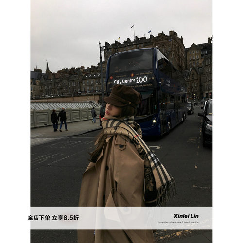 XinleiLin双色长款风衣外套