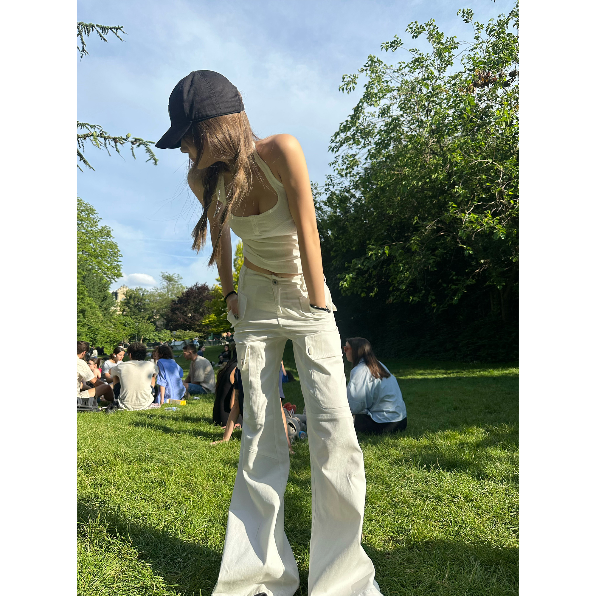 XinleiLin双色工装休闲裤