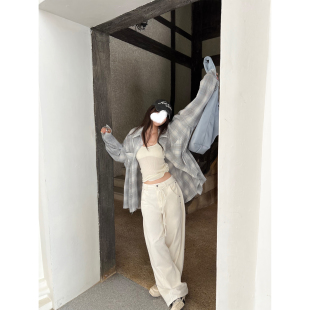 Xinlei Lin “慵懒画家”绑绳垮垮裤舒适休闲裤长裤春夏显瘦百搭