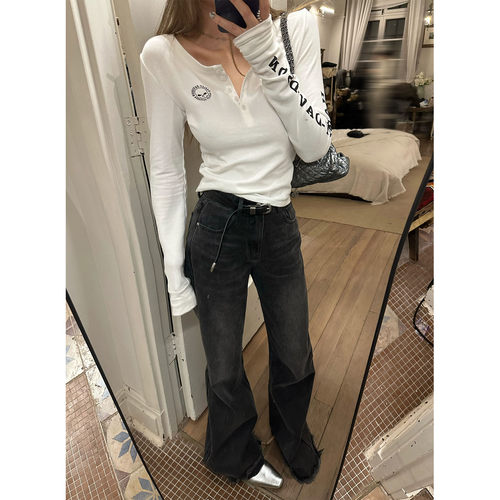 XinleiLin黑色牛仔裤