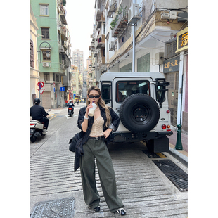 Xinlei Lin 旷野回想 原牛丹宁飘带蝴蝶结牛仔工装衬衫上衣薄外套